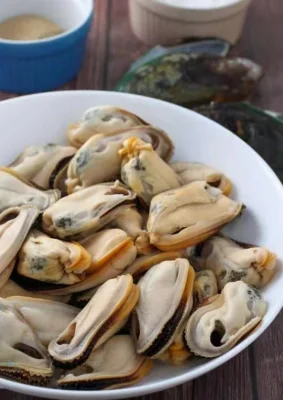 Carne de mejillón hervida de mariscos chinos congelados